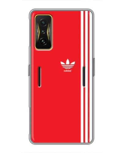 Чехол для Xiaomi POCO F4 GT с картинкой «Красный минимализм Adidas» Чехол для Xiaomi POCO F4 GT с картинкой «Красный минимализм Adidas»