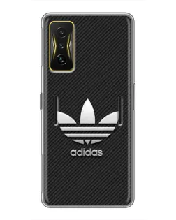 Чехол для Xiaomi POCO F4 GT с картинкой «Adidas Карбоновая текстура»