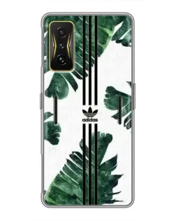 Чехол для Xiaomi POCO F4 GT с картинкой «Пальмовые листья адидас»
