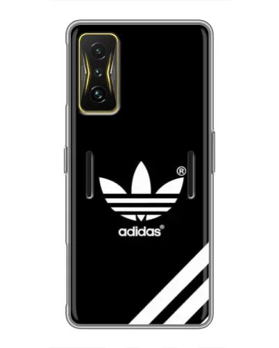 Чехол для Xiaomi POCO F4 GT с картинкой «Adidas с диагональными полосами» Чехол для Xiaomi POCO F4 GT с картинкой «Adidas с диагональными полосами»