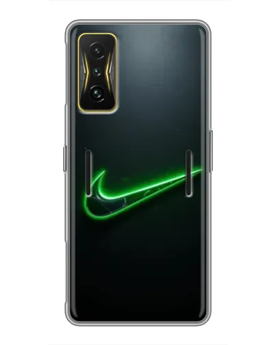 Чехол для Xiaomi POCO F4 GT с картинкой «Неоновый контур Nike»