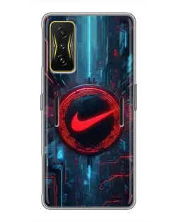 Чехол для Xiaomi POCO F4 GT с картинкой «Техногенный стиль Nike» Чехол для Xiaomi POCO F4 GT с картинкой «Техногенный стиль Nike»