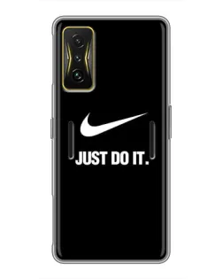 Чехол для Xiaomi POCO F4 GT с картинкой «Классический принт Nike» Чехол для Xiaomi POCO F4 GT с картинкой «Классический принт Nike»