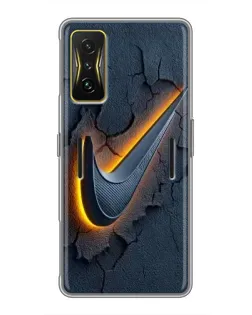 Чехол для Xiaomi POCO F4 GT с картинкой «Объемный логотип Найк» Чехол для Xiaomi POCO F4 GT с картинкой «Объемный логотип Найк»