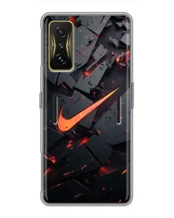 Чехол для Xiaomi POCO F4 GT с картинкой «Nike — эффект разломов» Чехол для Xiaomi POCO F4 GT с картинкой «Nike — эффект разломов»