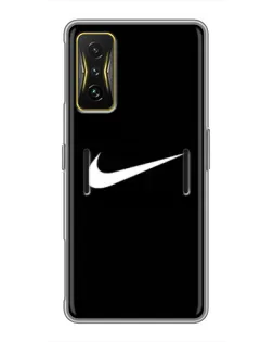Чехол для Xiaomi POCO F4 GT с картинкой «Минималистический Найк» Чехол для Xiaomi POCO F4 GT с картинкой «Минималистический Найк»