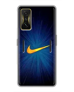 Чехол для Xiaomi POCO F4 GT с картинкой «Синий пульс Nike» Чехол для Xiaomi POCO F4 GT с картинкой «Синий пульс Nike»
