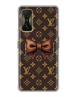 Чехол для Xiaomi POCO F4 GT с картинкой «LV с бантом»