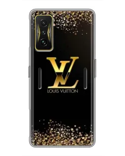 Чехол для Xiaomi POCO F4 GT с картинкой «LV — золотые искры»