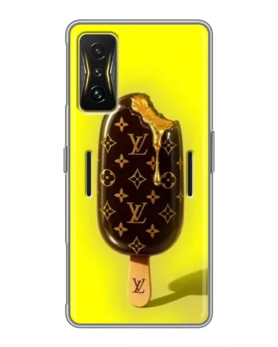 Чехол для Xiaomi POCO F4 GT с картинкой «Мороженое от LV»