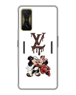 Чехол для Xiaomi POCO F4 GT с картинкой «LV и Микки Маус»