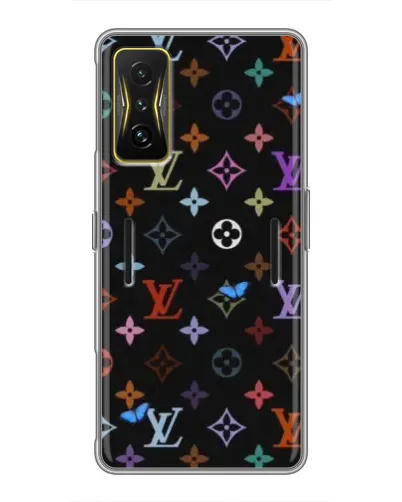 Чехол для Xiaomi POCO F4 GT с картинкой «Цветная монограмма LV»