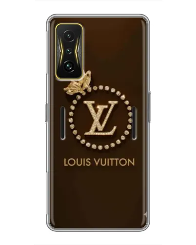 Чехол для Xiaomi POCO F4 GT с картинкой «LV — золотая печать»