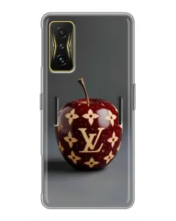 Чехол для Xiaomi POCO F4 GT с картинкой «Красное яблоко LV»