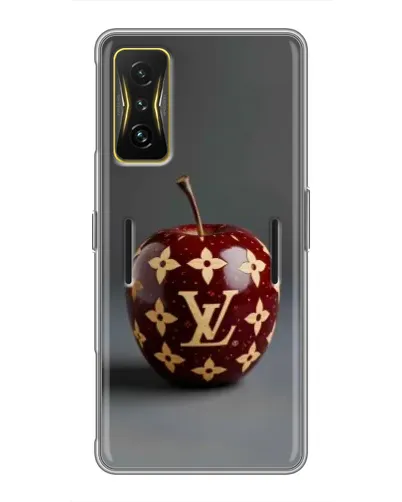 Чехол для Xiaomi POCO F4 GT с картинкой «Красное яблоко LV»