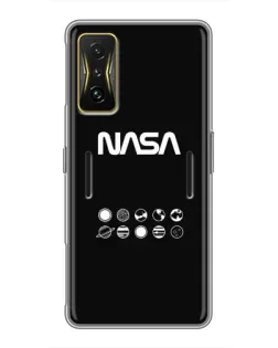 Чехол для Xiaomi POCO F4 GT с картинкой «NASA — технический принт» Чехол для Xiaomi POCO F4 GT с картинкой «NASA — технический принт»