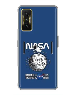 Чехол для Xiaomi POCO F4 GT с картинкой «NASA — лунная миссия» Чехол для Xiaomi POCO F4 GT с картинкой «NASA — лунная миссия»