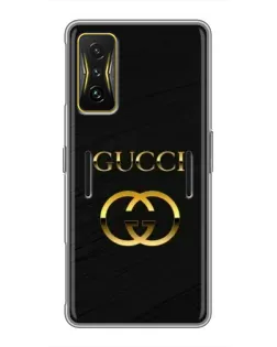 Чехол для Xiaomi POCO F4 GT с картинкой «Золотой логотип Gucci» Чехол для Xiaomi POCO F4 GT с картинкой «Золотой логотип Gucci»