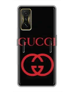 Чехол для Xiaomi POCO F4 GT с картинкой «Gucci — красный логотип» Чехол для Xiaomi POCO F4 GT с картинкой «Gucci — красный логотип»
