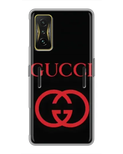 Чехол для Xiaomi POCO F4 GT с картинкой «Gucci — красный логотип» Чехол для Xiaomi POCO F4 GT с картинкой «Gucci — красный логотип»