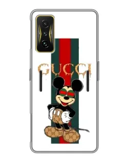 Чехол для Xiaomi POCO F4 GT с картинкой «Микки Маус Gucci — полосы» Чехол для Xiaomi POCO F4 GT с картинкой «Микки Маус Gucci — полосы»