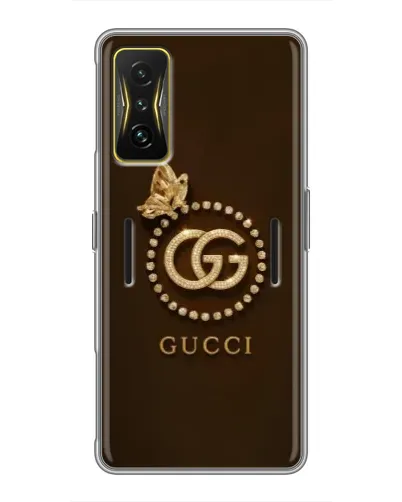 Чехол для Xiaomi POCO F4 GT с картинкой «Gucci — золотая бабочка» Чехол для Xiaomi POCO F4 GT с картинкой «Gucci — золотая бабочка»