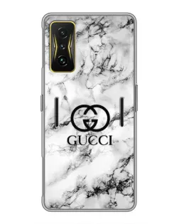 Чехол для Xiaomi POCO F4 GT с картинкой «Gucci — мраморный шик» Чехол для Xiaomi POCO F4 GT с картинкой «Gucci — мраморный шик»