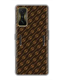 Чехол для Xiaomi POCO F4 GT с картинкой «Gucci — золотые диагонали» Чехол для Xiaomi POCO F4 GT с картинкой «Gucci — золотые диагонали»