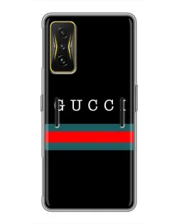 Чехол для Xiaomi POCO F4 GT с картинкой «Gucci — красный пояс» Чехол для Xiaomi POCO F4 GT с картинкой «Gucci — красный пояс»