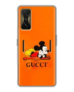 Чехол для Xiaomi POCO F4 GT с картинкой «Микки Маус Gucci — оранж» Чехол для Xiaomi POCO F4 GT с картинкой «Микки Маус Gucci — оранж»