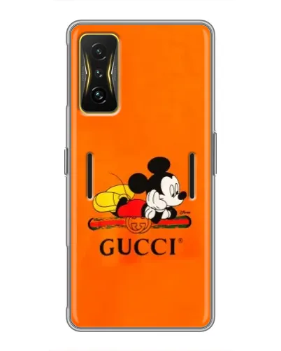 Чехол для Xiaomi POCO F4 GT с картинкой «Микки Маус Gucci — оранж» Чехол для Xiaomi POCO F4 GT с картинкой «Микки Маус Gucci — оранж»