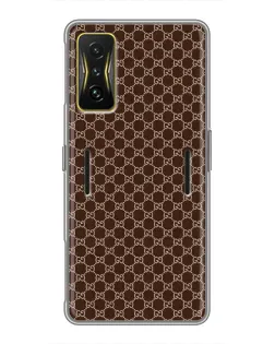 Чехол для Xiaomi POCO F4 GT с картинкой «Gucci — шоколадная сетка» Чехол для Xiaomi POCO F4 GT с картинкой «Gucci — шоколадная сетка»