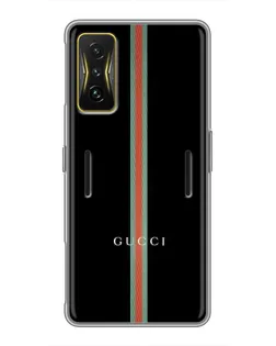 Чехол для Xiaomi POCO F4 GT с картинкой «Gucci — строгая линия» Чехол для Xiaomi POCO F4 GT с картинкой «Gucci — строгая линия»
