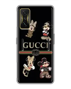Чехол для Xiaomi POCO F4 GT с картинкой «Gucci — герои Disney и монограмма» Чехол для Xiaomi POCO F4 GT с картинкой «Gucci — герои Disney и монограмма»
