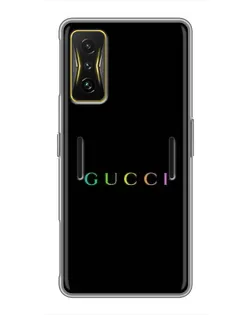 Чехол для Xiaomi POCO F4 GT с картинкой «Gucci — неоновый минимализм» Чехол для Xiaomi POCO F4 GT с картинкой «Gucci — неоновый минимализм»