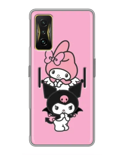 Чехол для Xiaomi POCO F4 GT с картинкой «My Melody и Kuromi» Чехол для Xiaomi POCO F4 GT с картинкой «My Melody и Kuromi»