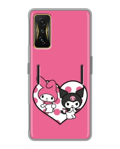 Чехол для Xiaomi POCO F4 GT с картинкой «Kuromi и My Melody» Чехол для Xiaomi POCO F4 GT с картинкой «Kuromi и My Melody»