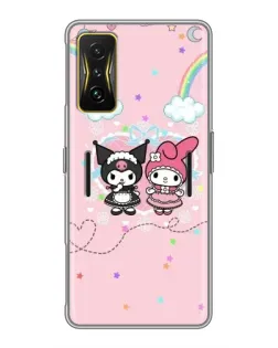 Чехол для Xiaomi POCO F4 GT с картинкой «My Melody и Kuromi» Чехол для Xiaomi POCO F4 GT с картинкой «My Melody и Kuromi»