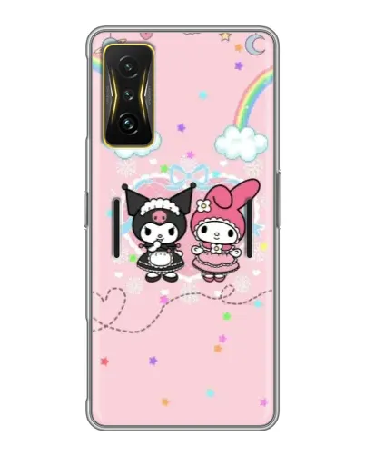 Чехол для Xiaomi POCO F4 GT с картинкой «My Melody и Kuromi» Чехол для Xiaomi POCO F4 GT с картинкой «My Melody и Kuromi»