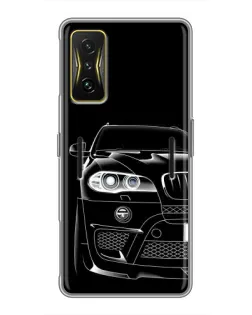 Чехол для Xiaomi POCO F4 GT с картинкой «Темный силуэт BMW» Чехол для Xiaomi POCO F4 GT с картинкой «Темный силуэт BMW»