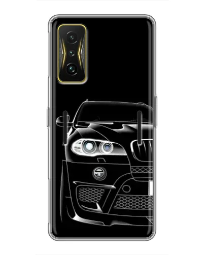 Чехол для Xiaomi POCO F4 GT с картинкой «Темный силуэт BMW»