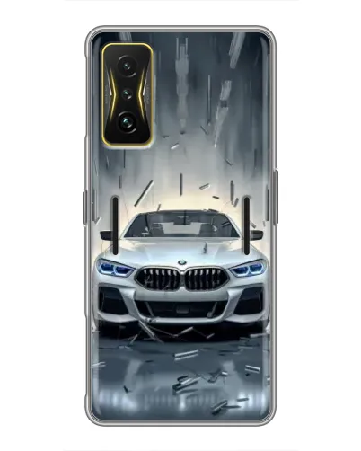 Чехол для Xiaomi POCO F4 GT с картинкой «BMW в свете фар»
