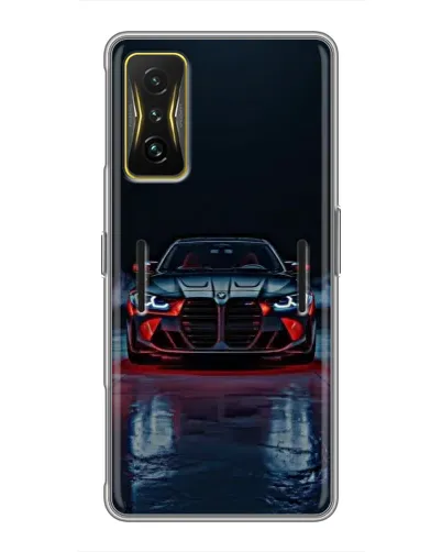 Чехол для Xiaomi POCO F4 GT с картинкой «BMW на мокрой дороге»