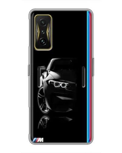 Чехол для Xiaomi POCO F4 GT с картинкой «Силуэт BMW в темноте»