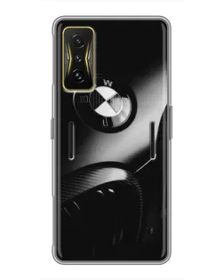 Чехол для Xiaomi POCO F4 GT с картинкой «Эмблема BMW — макро» Чехол для Xiaomi POCO F4 GT с картинкой «Эмблема BMW — макро»