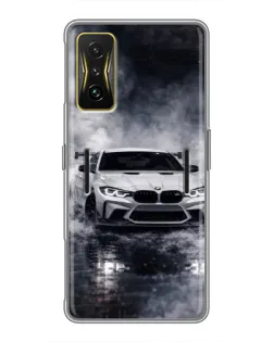 Чехол для Xiaomi POCO F4 GT с картинкой «BMW сквозь туман» Чехол для Xiaomi POCO F4 GT с картинкой «BMW сквозь туман»