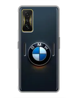 Чехол для Xiaomi POCO F4 GT с картинкой «Логотип BMW — минимализм» Чехол для Xiaomi POCO F4 GT с картинкой «Логотип BMW — минимализм»