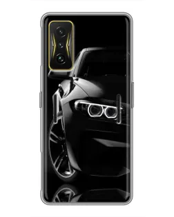 Чехол для Xiaomi POCO F4 GT с картинкой «Черная BMW — профиль» Чехол для Xiaomi POCO F4 GT с картинкой «Черная BMW — профиль»