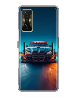 Чехол для Xiaomi POCO F4 GT с картинкой «BMW — огни неона» Чехол для Xiaomi POCO F4 GT с картинкой «BMW — огни неона»