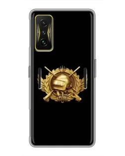 Чехол для Xiaomi POCO F4 GT с картинкой «PUBG — оранжевый градиент» Чехол для Xiaomi POCO F4 GT с картинкой «PUBG — оранжевый градиент»